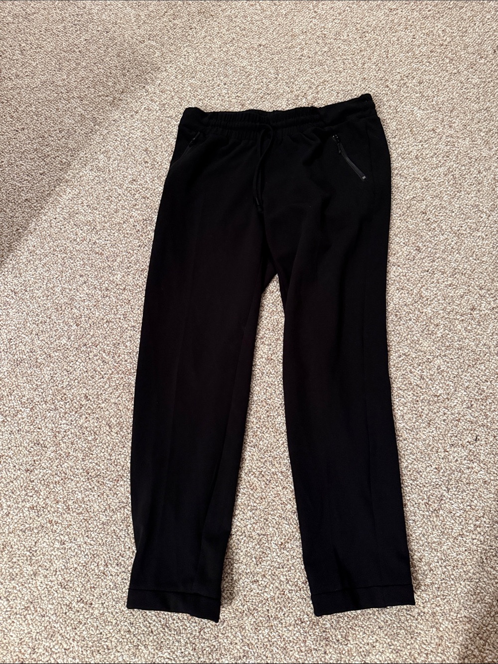 Women's Black Elastic-Waist Trousers